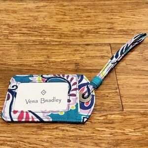 NWOT! Vera Bradley Paisley Floral blue, lavender, purple, pink luggage tag